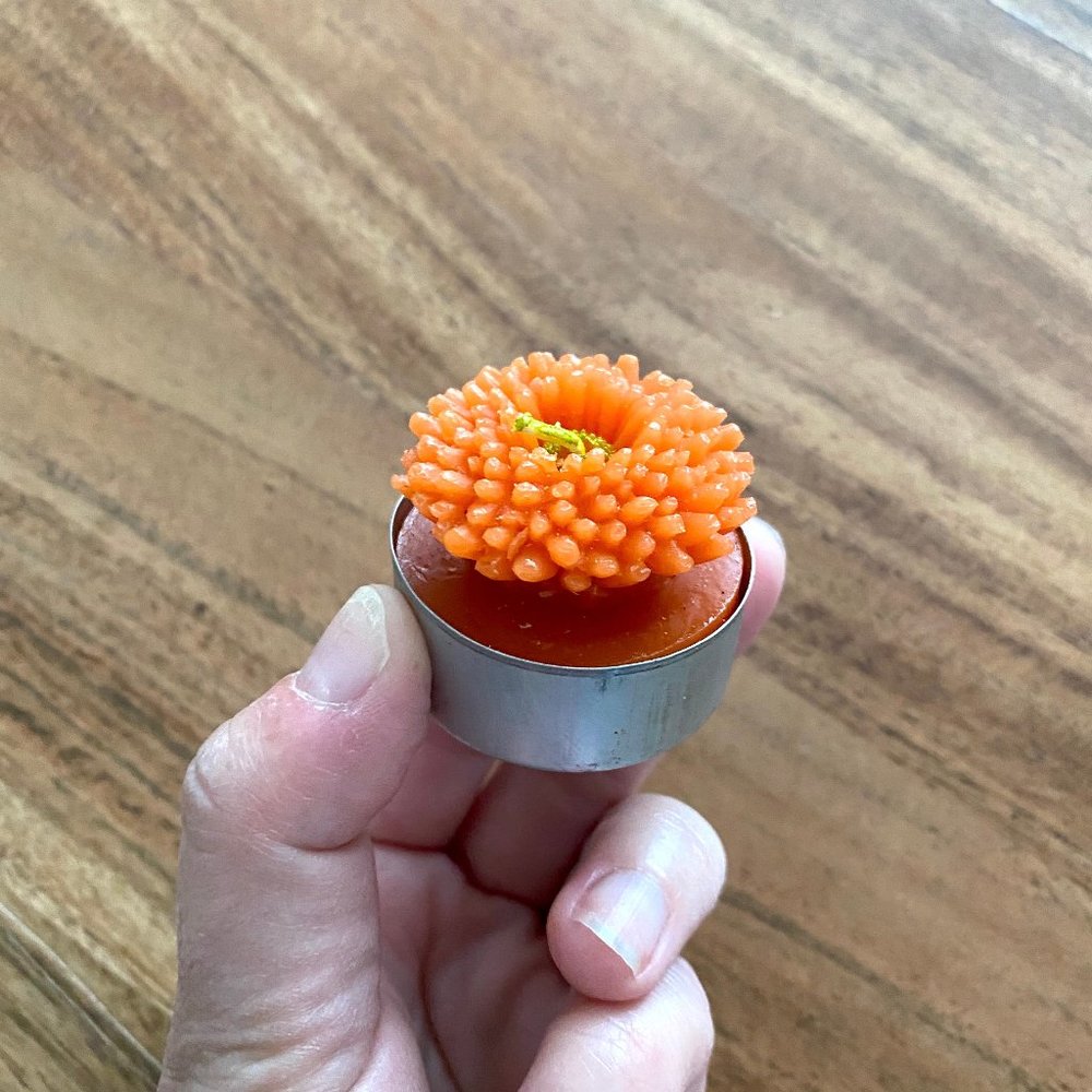 NWOT Decorative Orange Votive Candles